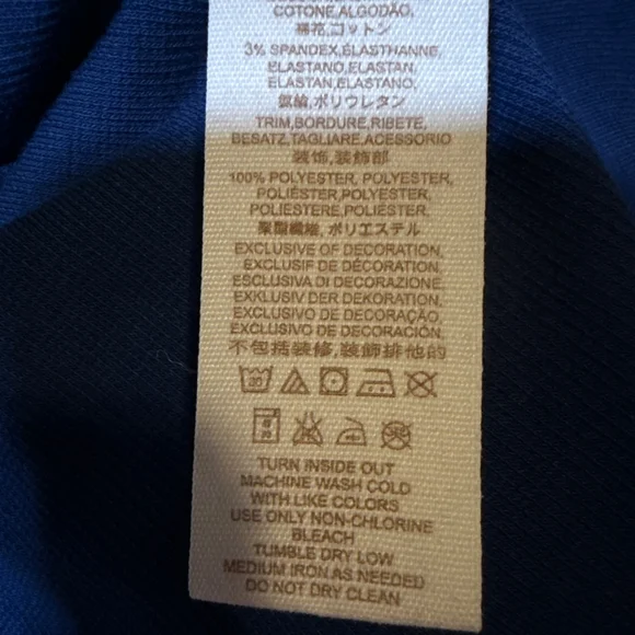 Women's Free People Blue Long Sleeve Tee with Lace Detail M - Picture 9 of 10